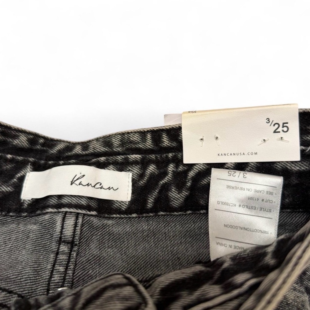 KanCan Raila 90’s Flare Wide Leg Acid Wash Jeans Womens 3/25 Baggy Grunge Skater - Picture 2 of 8